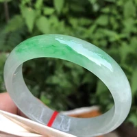 natural myanmar jadeite bangle flat bar real jadeite bangle natural green jade stone for woman temperament bracelets 58 5mm 240
