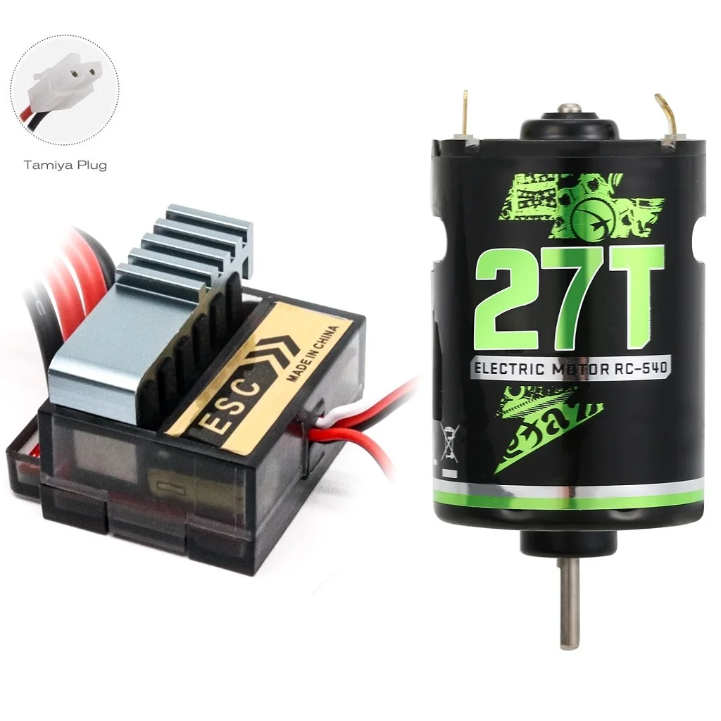 

20T 27T 35T 45T 540 Brushed Motor & 320A Brushed ESC for 1/10 RC Car Axial SCX10 90046 Traxxas TRX4 D90 HSP Tamiya Redcat HPI