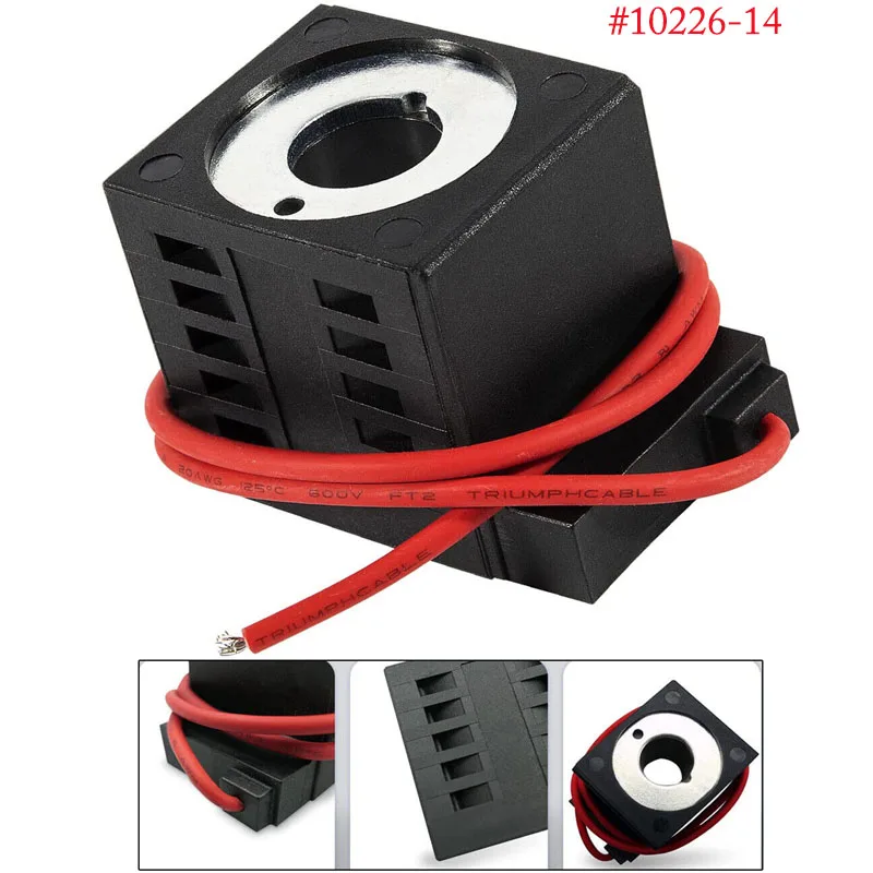

Solenoid Coil 10226-14 12V DC for Deltrol, Hydraulic Power Unit Lift Dump, 16W, (1/2)，Fits Valve Stem Series 08, 80, 88, and 98
