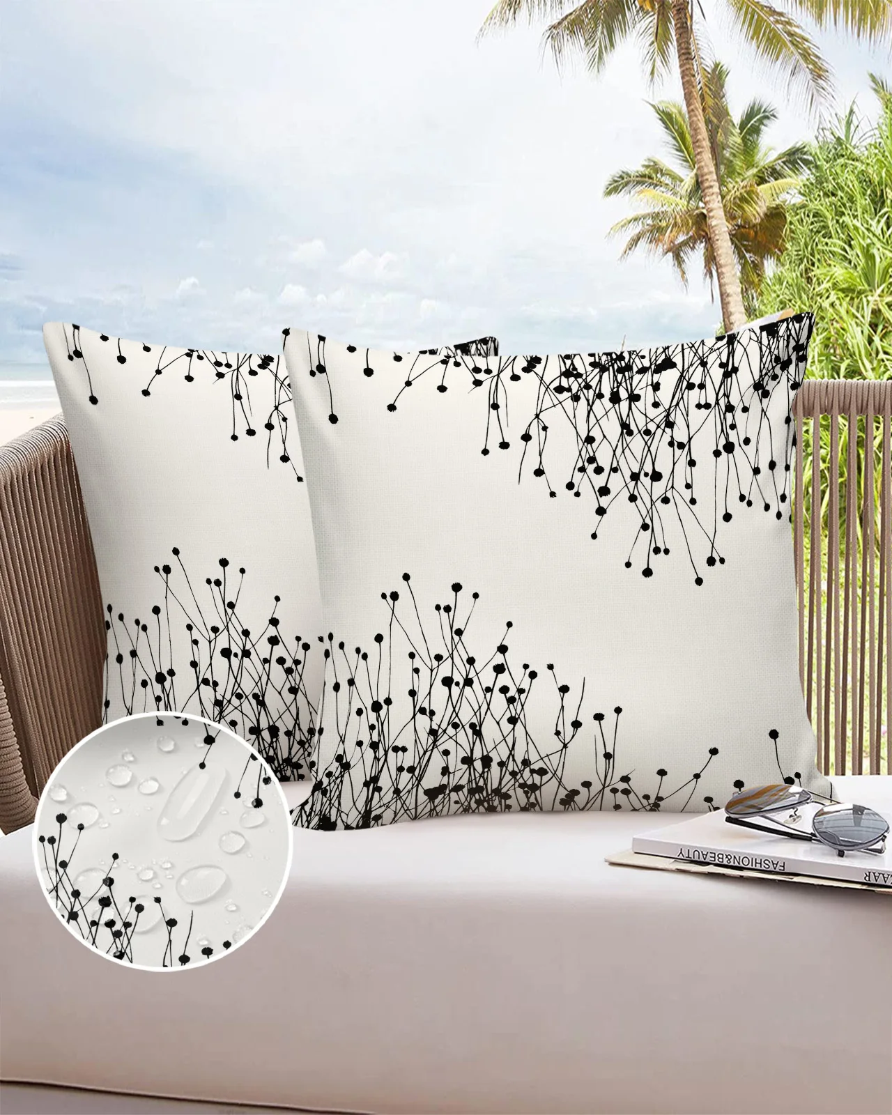 

2/4 шт., набор водонепроницаемых чехлов для диванных подушек