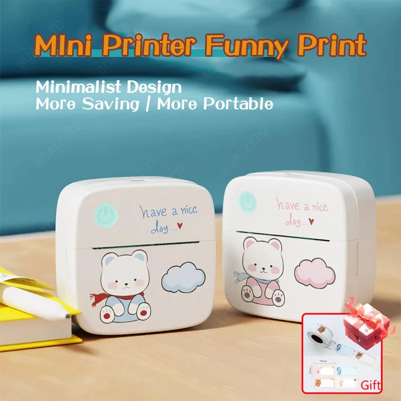 Мини-беспроводной Bluetooth-термопринтер 200 Точек На Дюйм