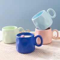 new korean style ins splash mug milk coffee cup ceramic couples tea cup ice
