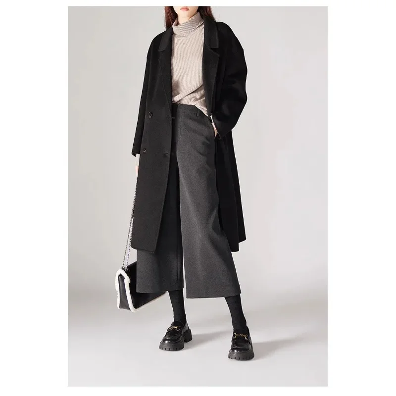 Женские прямые шерстяные брюки YEMOCILE