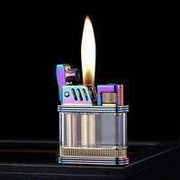 2022 zorro transparent kerosene lighter refill metal windproof cigar cigarette oil lighters gear ignition smoking gift gadgets