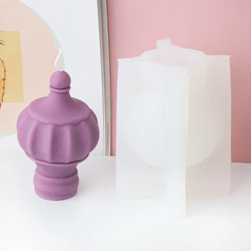 3D Ретро римский столб силиконовая форма для свечей DIY ананас узор Европейский