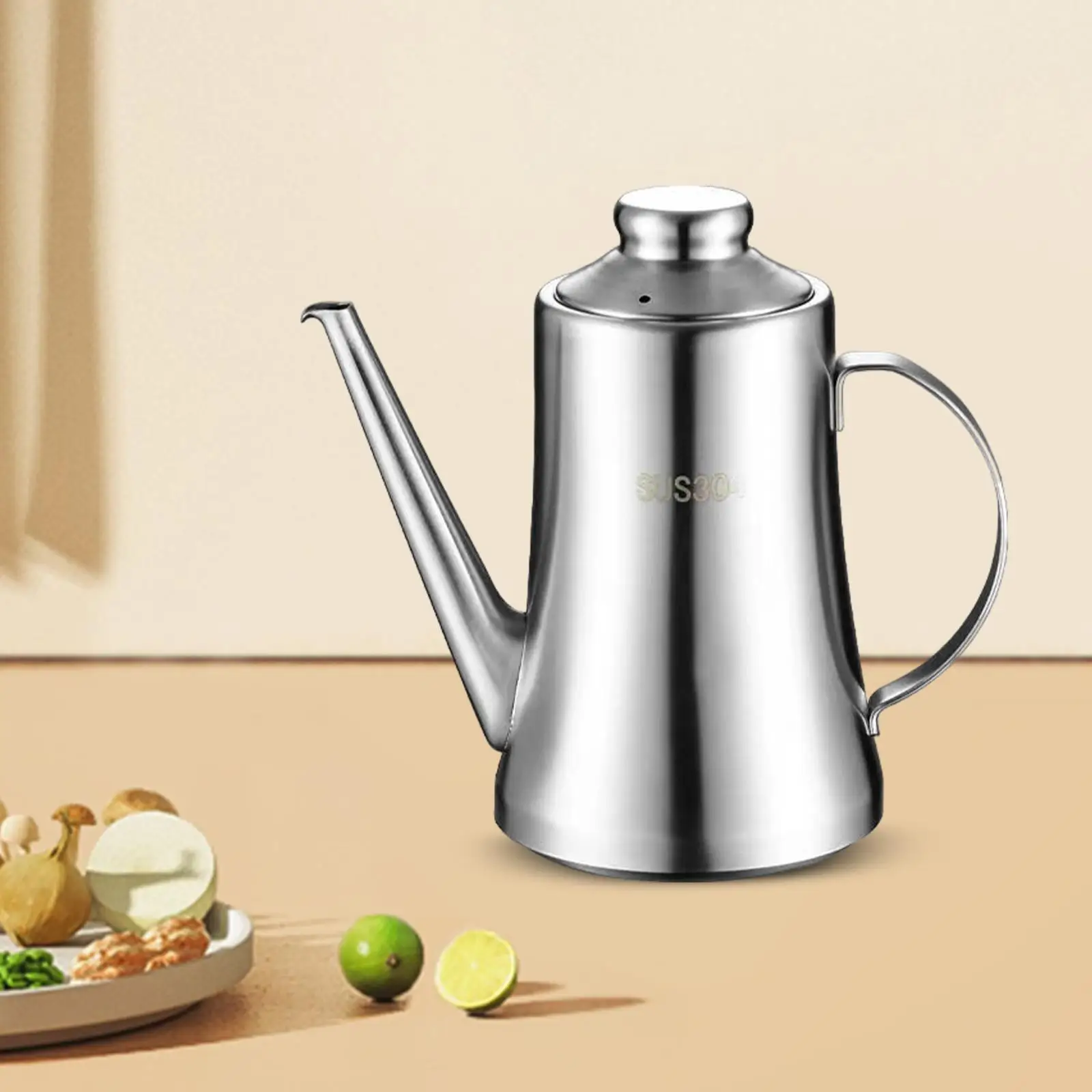 Диспенсер для масла из нержавеющей стали. Контейнер масла. Просто очищает