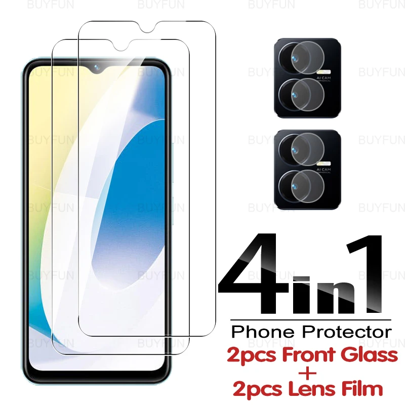 

Защитная пленка 4 в 1 для HD-экрана vivo Y22 Y22s 4G, чехол из закаленного стекла для vivo vi vo vavo Y22 6,55 дюйма V2207, защитная пленка для объектива камеры