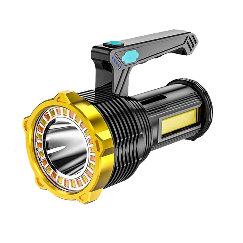 

1 Set LED Flashlight Lamp Camping Portable Lamp Built In Battery Lighting COB Flashlights