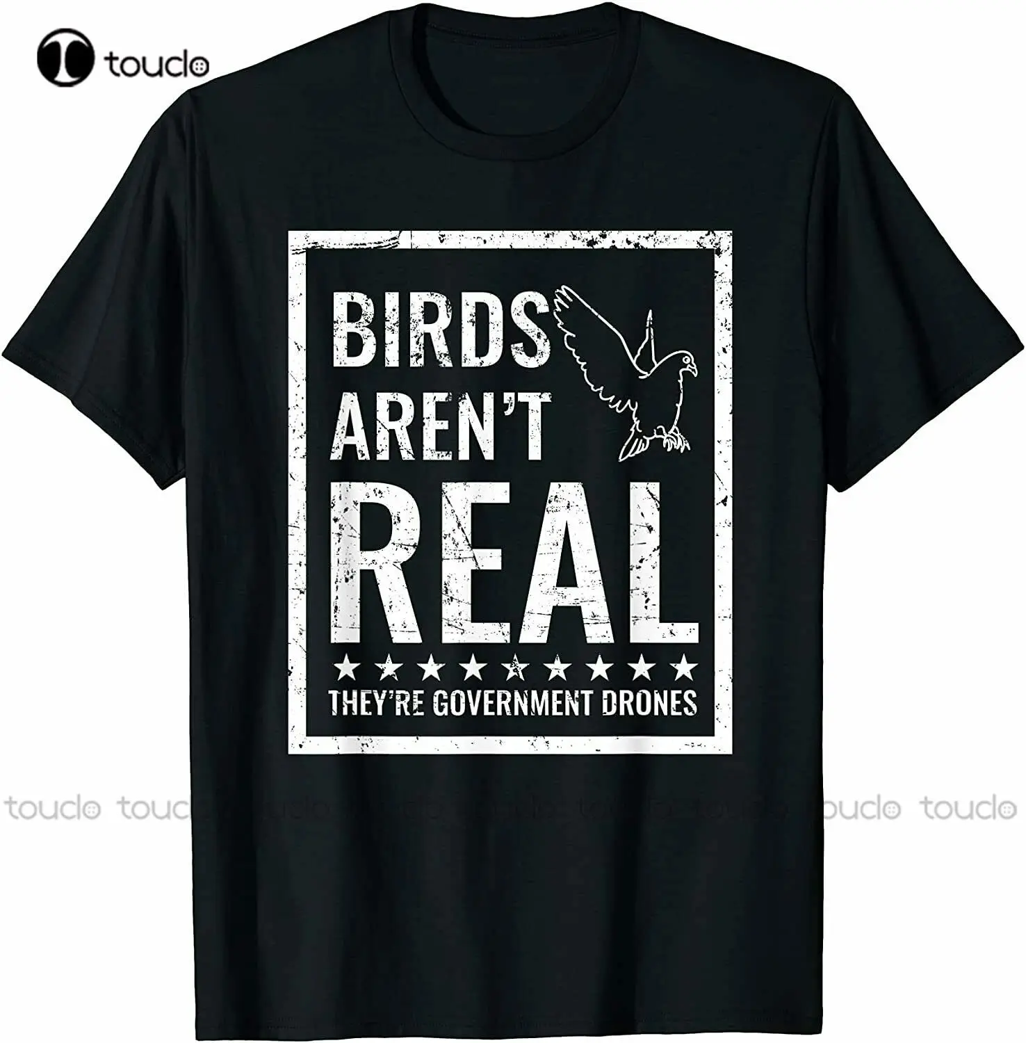 

New Limited Birds Aren'T Real They'Re Government Drones T-Shirt Graphic T-Shirts Custom Aldult Teen Unisex Xs-5Xl Fashion Funny