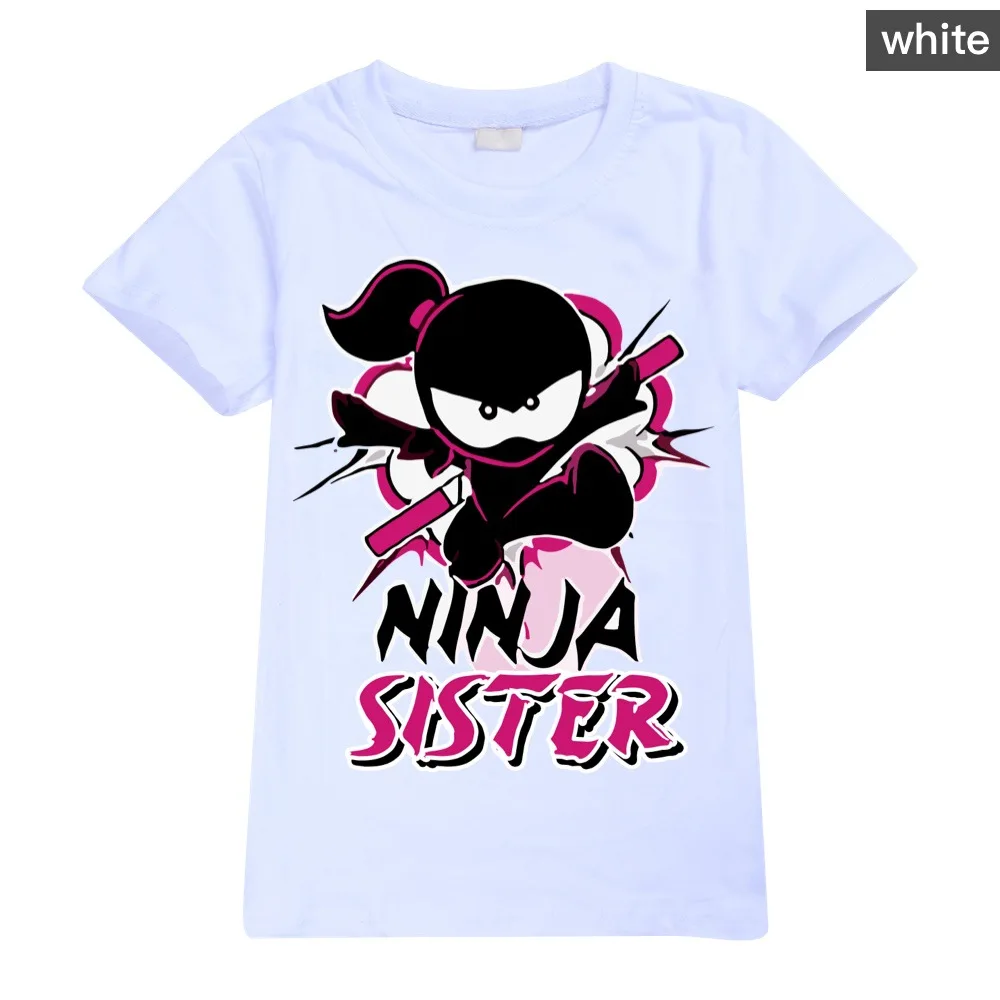 Новинка 2024 детские футболки NINJA KIDZ с коротким рукавом топы мультяшным рисунком