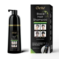 400ml 1pcs plant hair dye dyeing and protecting one covering white hair combing black men and women natural black dyeing cream