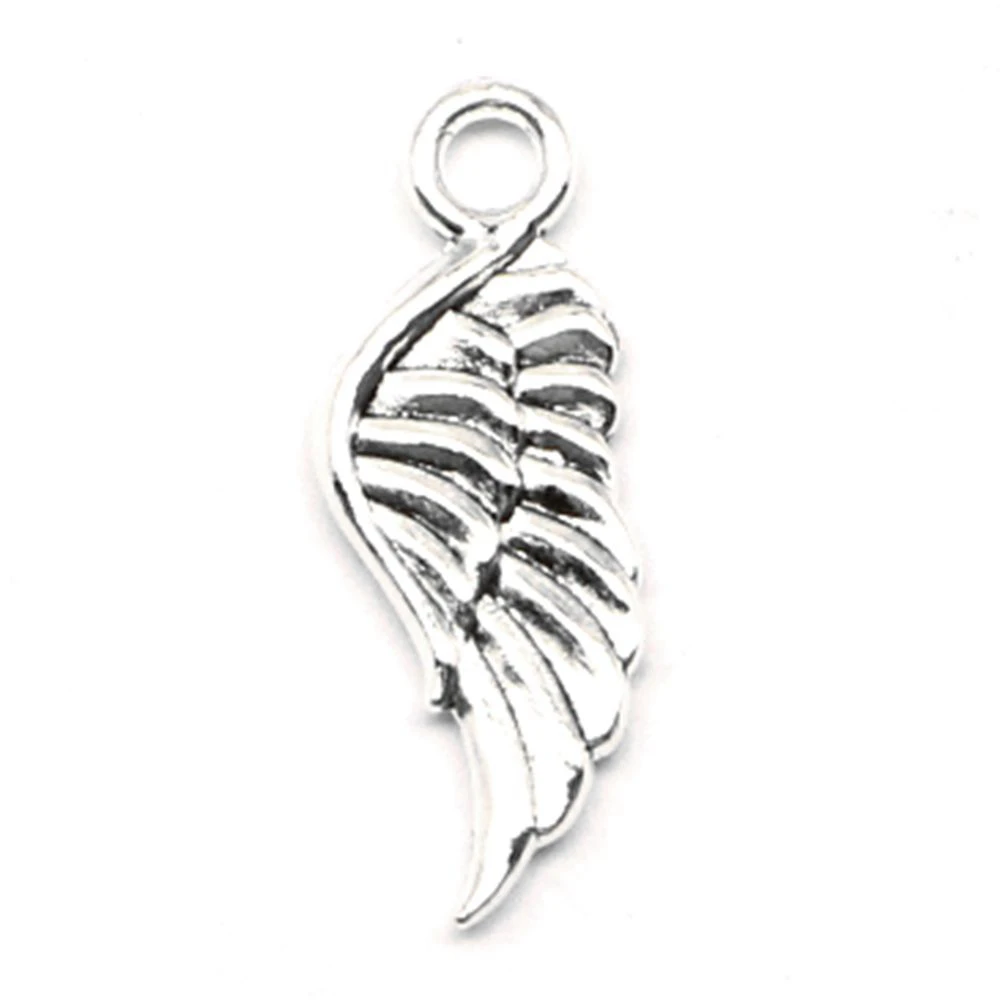 

200pcs Wholesale Jewelry Lots Wings Charms Pendant Supplies For Jewelry Materials 8x21mm