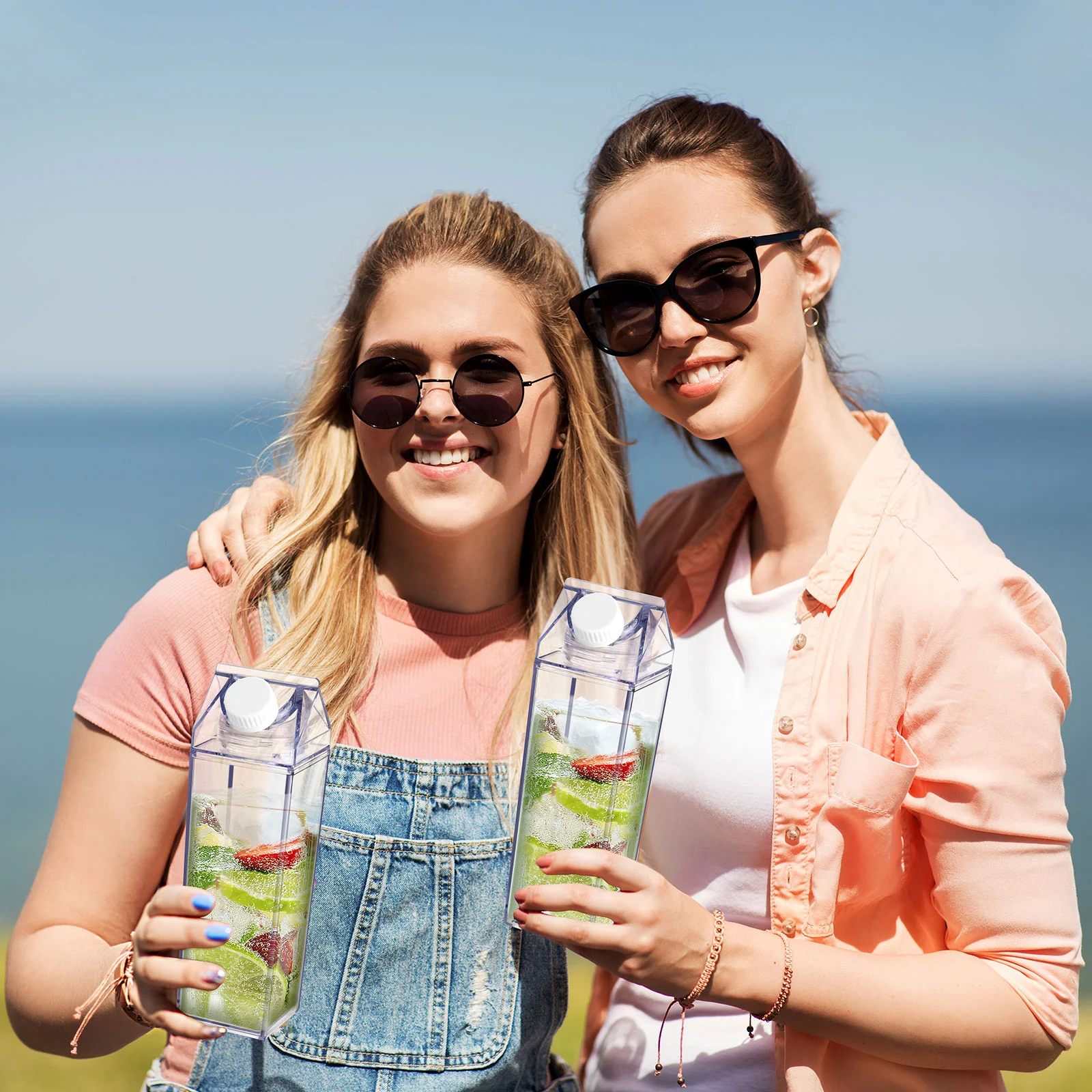 Прозрачная кружка для молока дорожная бутылка воды кувшин пластиковые