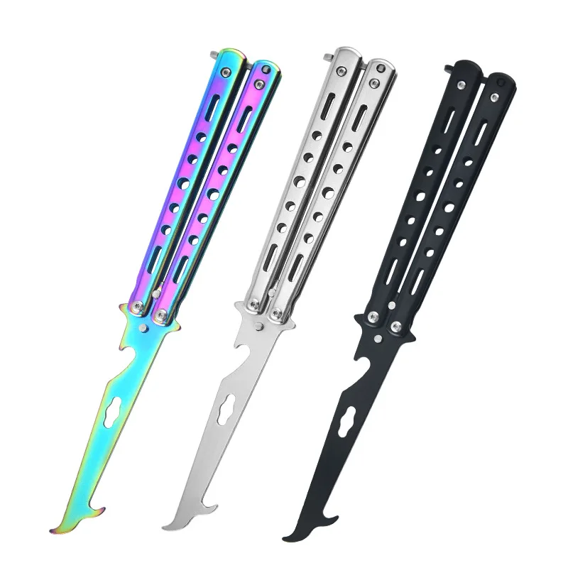 Портативный нож-бабочка CSGO Balisong тренировочный Открыватель для бутылок улицы
