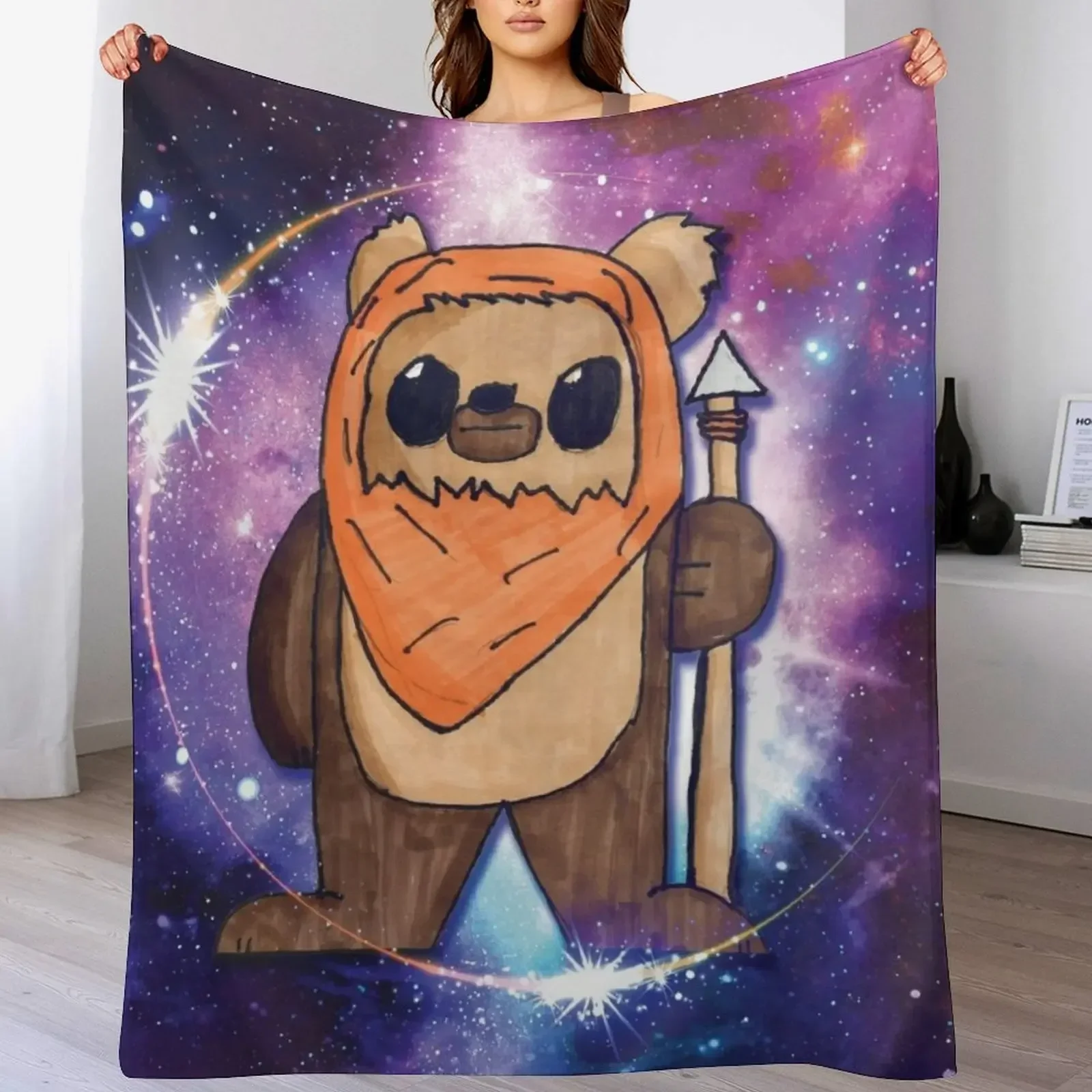 Пушистое одеяло Space Galaxy Ewok для детей