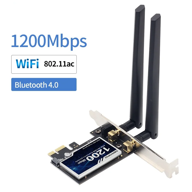 

Беспроводной адаптер PCI-e, 4,0 Мбит/с, 802.11ac, Bluetooth 2,4