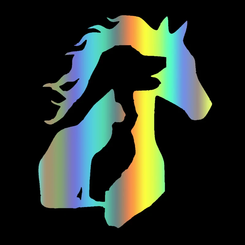 

Creative Cats Dogs Horses Boutique Animal Car Stickers PVC High-quality Bumper Body Windows Waterproof Decorate Exquisite Decals