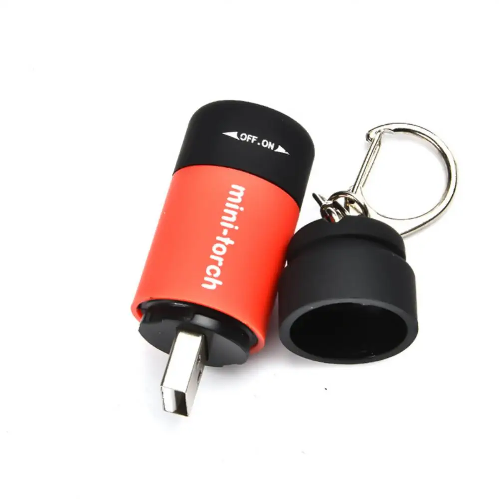 

Карманный светодиодный фонарик с USB-зарядкой, портативный водонепроницаемый белый светильник с брелоком для ключей, уличсветильник походн...
