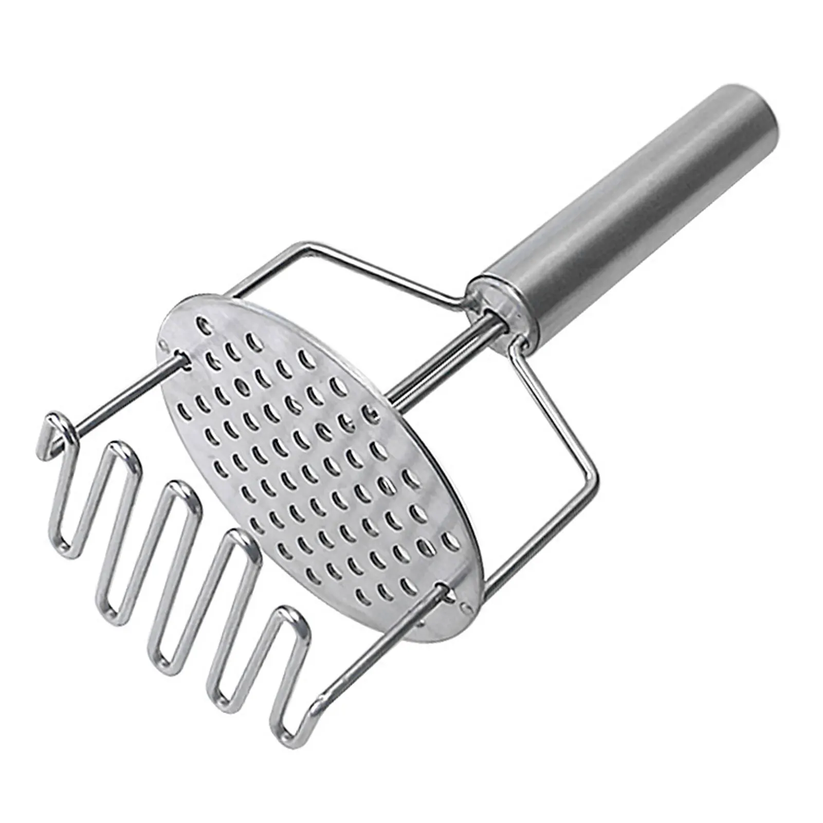 

2 In 1 Potato Mashers Stainless Steel Heavy Duty Mashed Potatoes Masher Bean Smasher Tool Professional Metal Wire Masher Kitchen