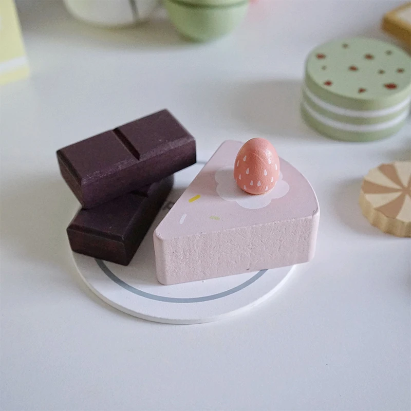 Деревянные Ролевые Игрушки Для Девочек Кухонная Игра-симулятор Еды Детская