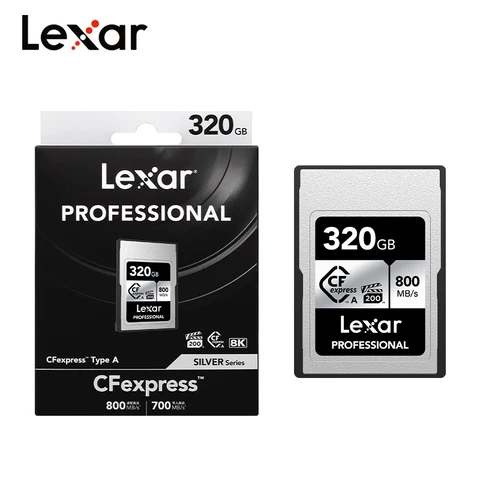 Lexar CFexpress Type A Card Профессиональная карта флэш-памяти до 800 МБ/с Чтение 320 ГБ 160 ГБ с USB3.2 Gen1 Card Reader RW515