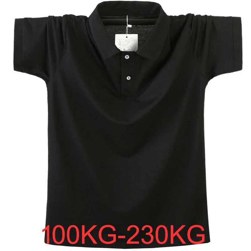 7xl Простая летняя мужская футболка больших размеров от 100 кг до 230 Хлопковая с