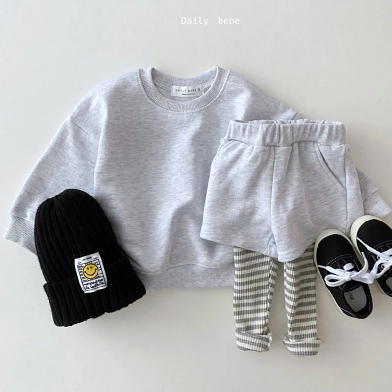 

Korean Knitting Loose Baby Clothing Sets Tracksuits for Girls Sets Cotton Pullovers Tops+Pants Clothes for Boys Newborn Outfits