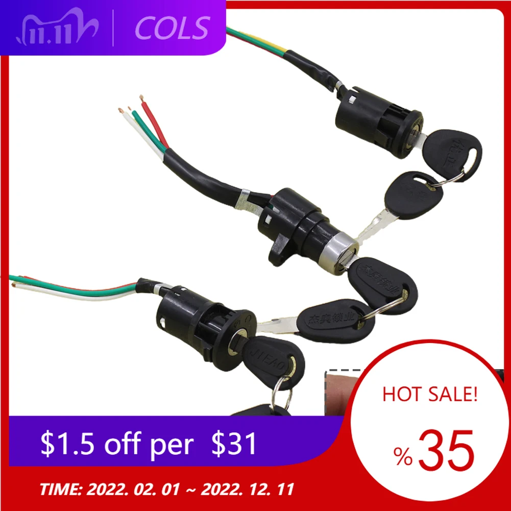 

Electric Bicycle Ignition Switch Key Power Lock For Electric Scooter E-Bike S/M/L Ebike Scooter Accessories