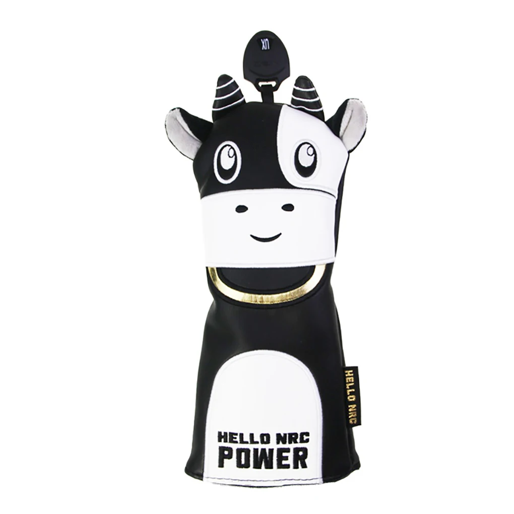 

Чехол для головы для гольфа с коровьим узором 1/3/5/UT, простой стиль, спортивная экипировка, мужской утолщенный плюшевый внутри, подарки для игроков в гольф, для мужчин