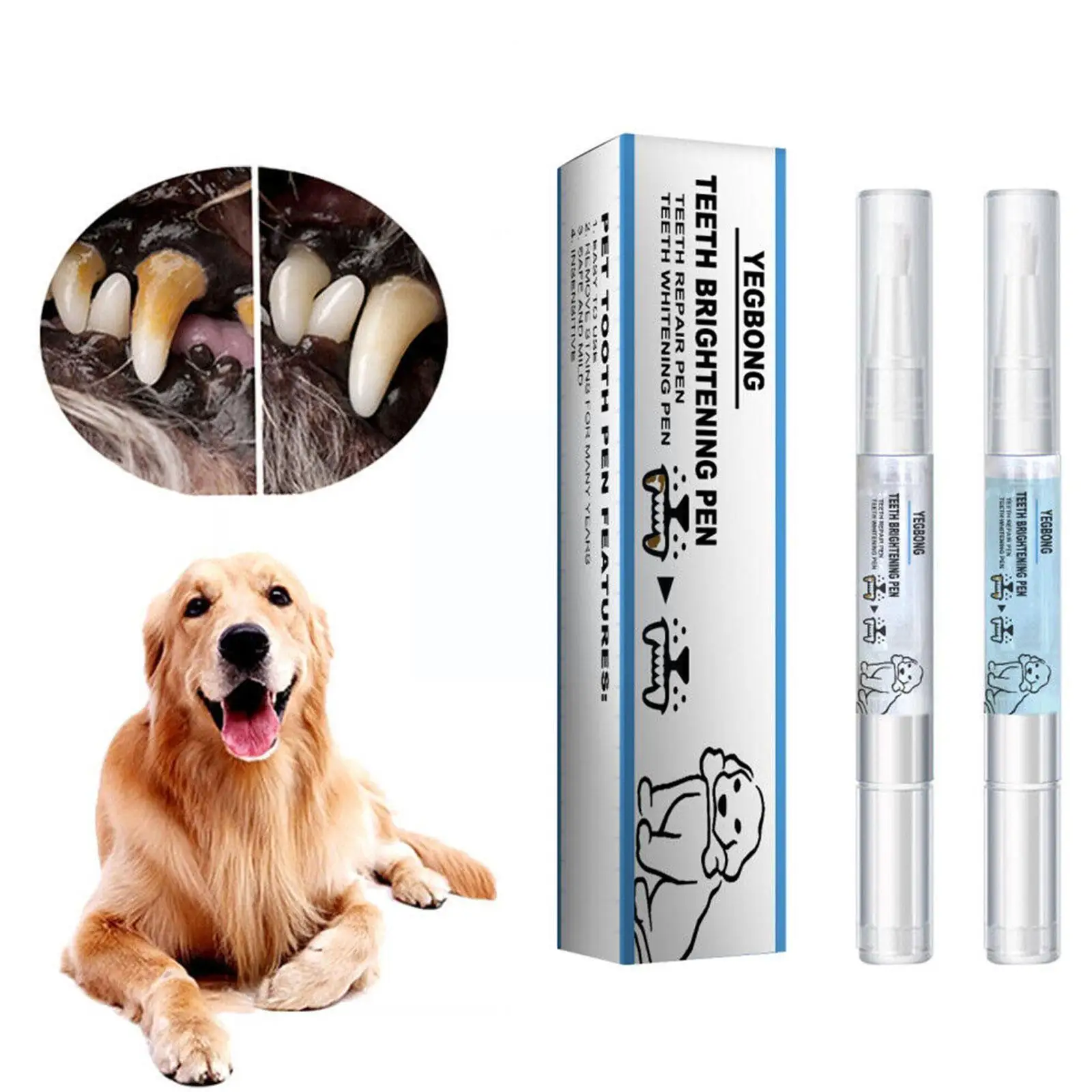 

2Pcs/Set Pets Teeth Cleaning Tool Whitening Pen Dog Fresh Stone Breath Tartar Cat Remover Remover Tartar Tools Pen A8I6