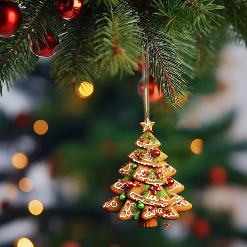 Рождественский кулон в виде пряничного дерева универсальный очаровательный