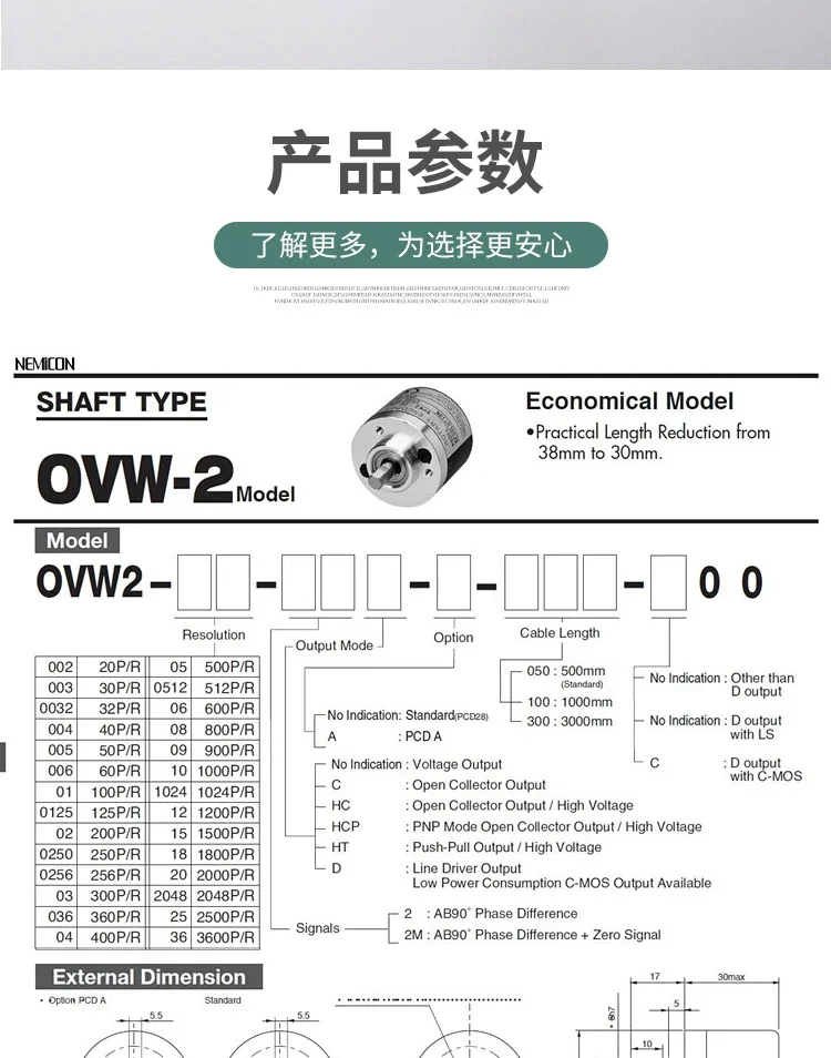 Внутренний энкодер шифрования HES OVW-2MHC 2MHT 2MD оригинальный импульсный 1000 1024 2500