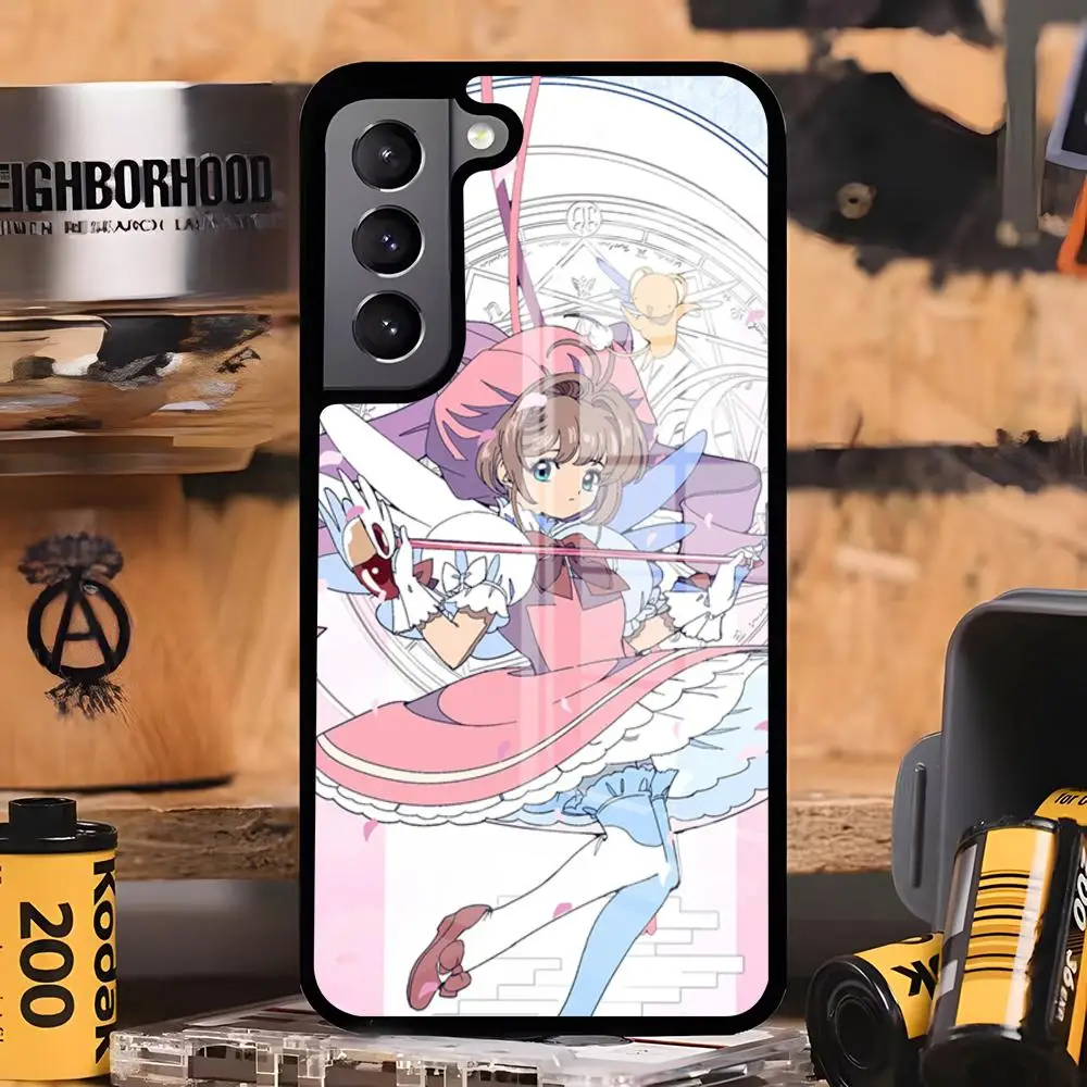 Аниме-чехол для телефона «Кардкаптор Сакура» для Samsung S26 S25 Edge S24 S23 S22 Ultra Plus Fe A57 A37 A17 A27 5G, стеклянная накладка (art.: 3920dcbdee88a) - 3920dcbdee88a