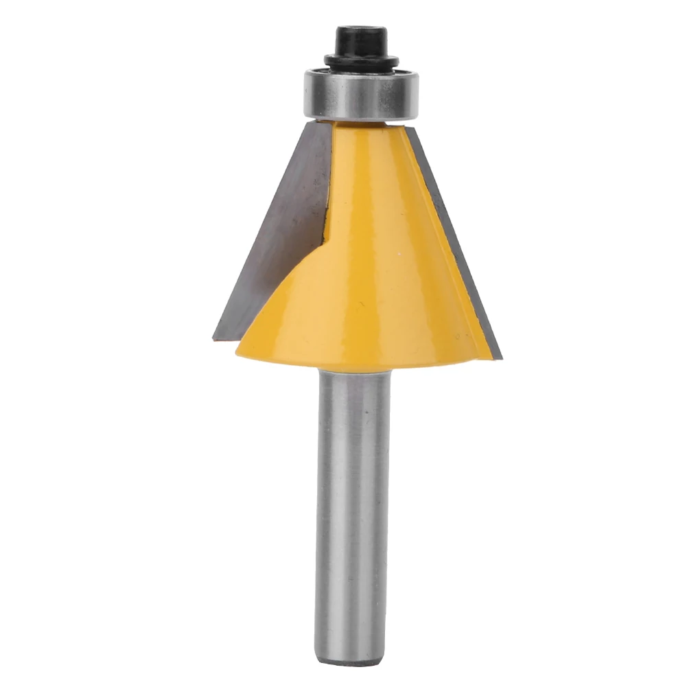 

8mm Shank Chamfer Bevel Edging Router Bit with Bearing Woodworking Milling Cutter(22.5° ) Chamfer