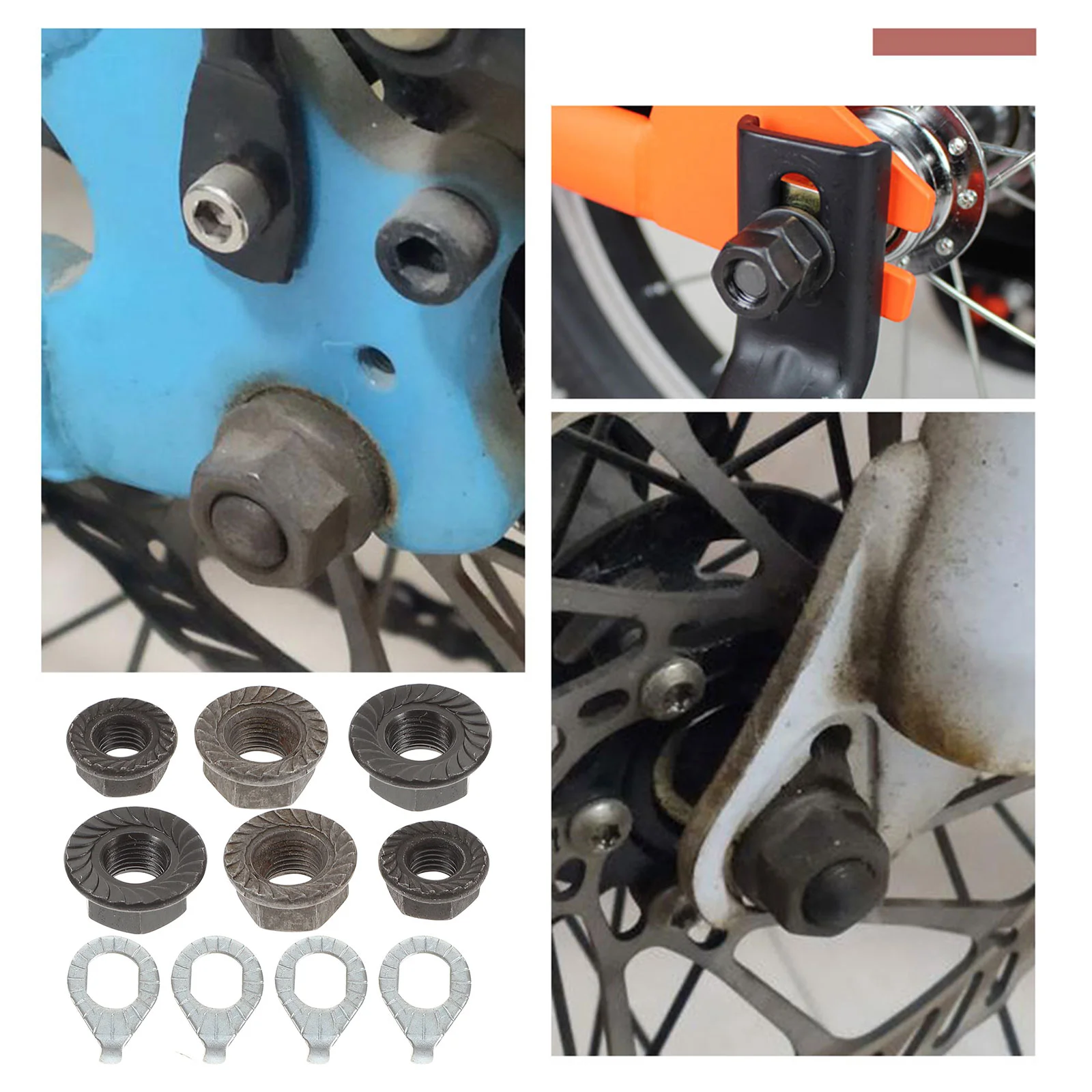 

Bike Nuts Nut Wheel Axle Hubpartsfront Steel Hanger Skewer Hubs Wheels Flanged Flange Kit Quick Release Locking Anti Lock