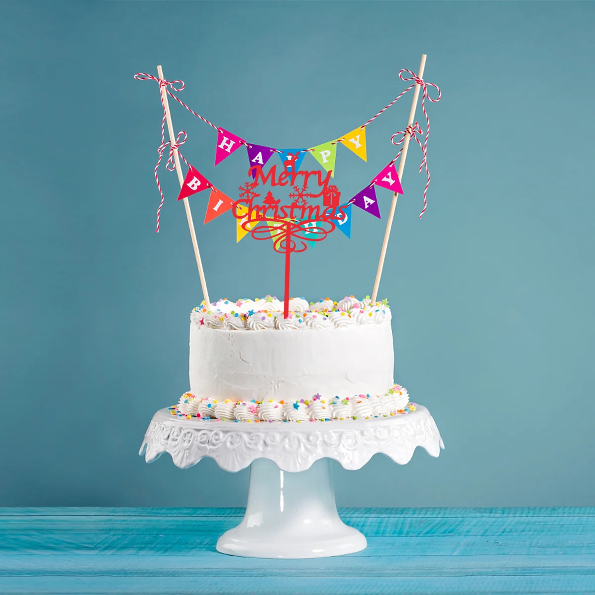

Christmas Cake Cupcakepicks Topper Merry Acrylic Decor Toppers Holiday Decorations Decoration Dessert Party Pick Fruit Tree