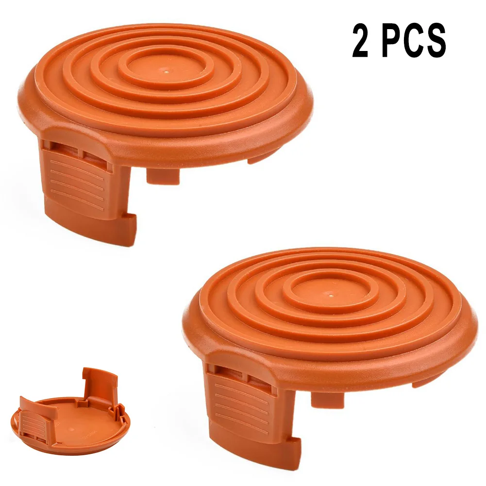 

2Pcs Spool Cover Cap For QUALCAST GT30 Grass Trimmer Strimmer Orange/Black String Trimmer Tool Part Accessories