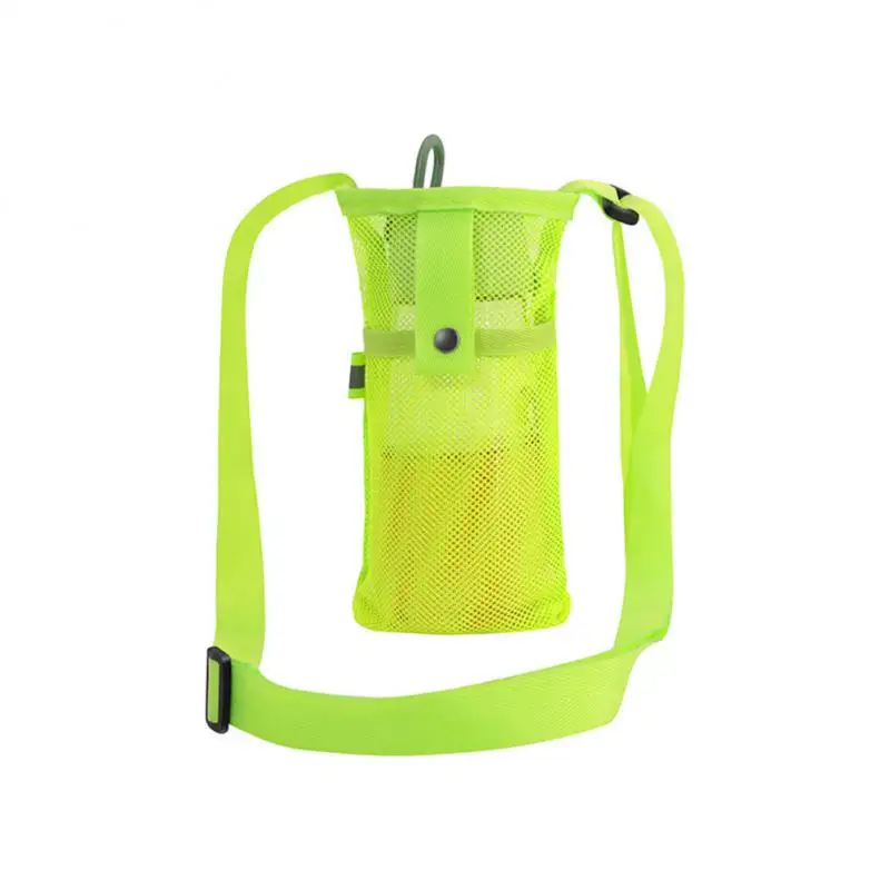 

Outdoor Fitness Sports Water Bottle Bag 1pcs Cup Carry Bag Holder Water Bottle Mesh Cup Sleeve Pouch With Mesh Messenger Strap