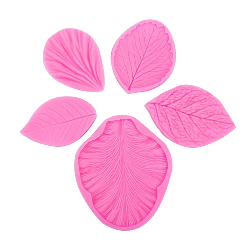 Набор силиконовых форм в виде цветка искусственная форма вены листа розы