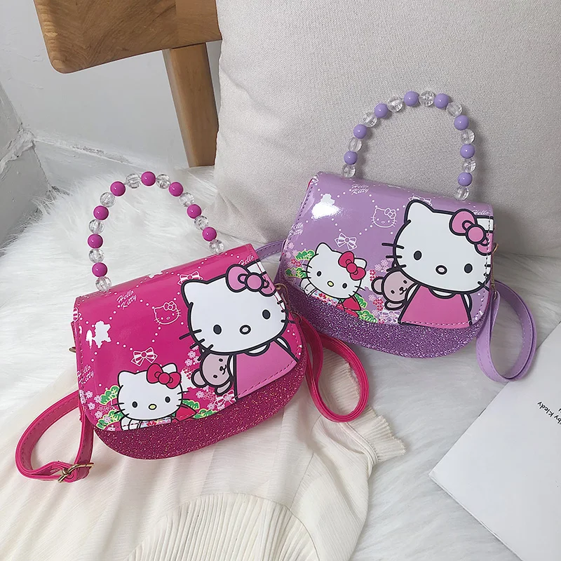 

Детская сумка Hello Kitty, сумка на одно плечо для девочек, детская Портативная сумка через плечо для принцессы, милая модная