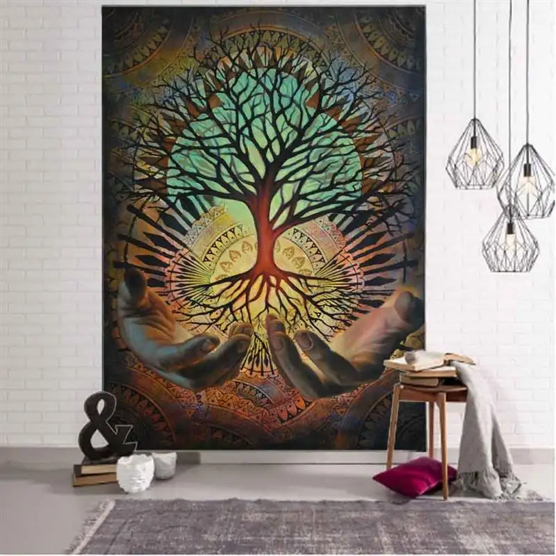 

Art Psychedelic Mandala Print Pattern Tapestry Wall hanging decorative room background cloth home decor tapestry