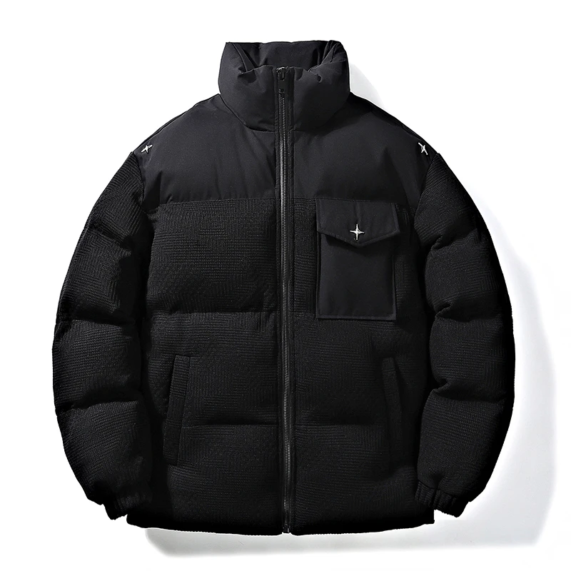 Модные зимние мужские куртки на хлопковой подкладке повседневные теплые топы