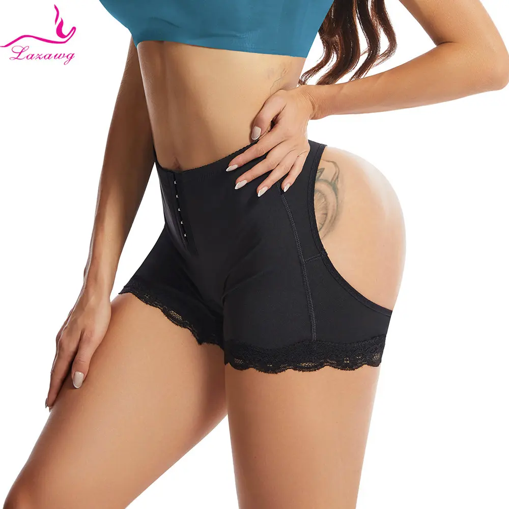 

LAZAWG Women Butt Lifter Panties with Butt Holes Breast Tummy Control Hip Enhancer Shorts Booty Lifting Panty Push Up Underwear