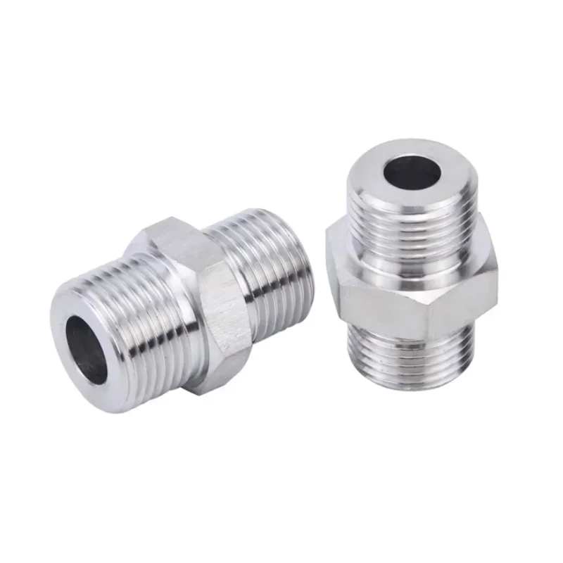 Высокое давление M8 M10 M12 M14 M16 M18 M20 M22 наружная резьба 304 нержавеющая сталь равномерный фитинг для труб шестигранный соединитель