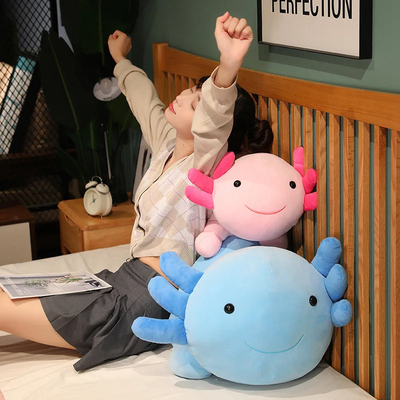 Axolotl плюшевая игрушка 30-90 см мультяшное милое животное мягкая кукла длинная