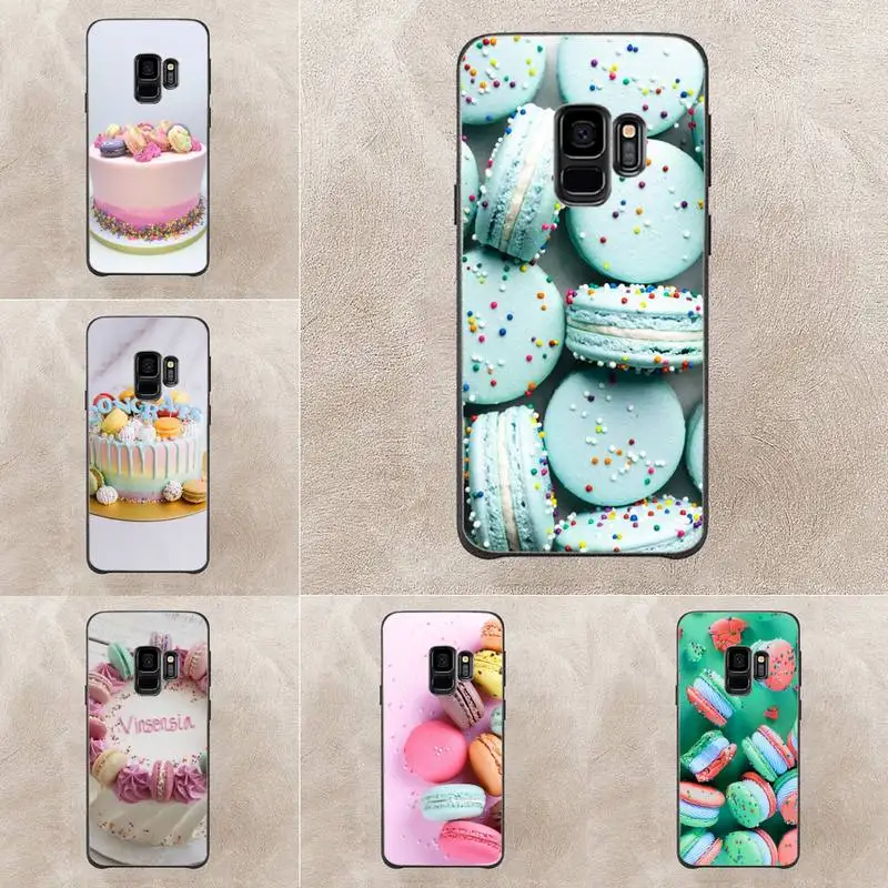 

Colorful Cake Macaroon Phone Case For Samsung Galaxy S6 S7 Edge Plus S9 S20Plus S20ULTRA S10lite S225G S10 Note20ultra Case