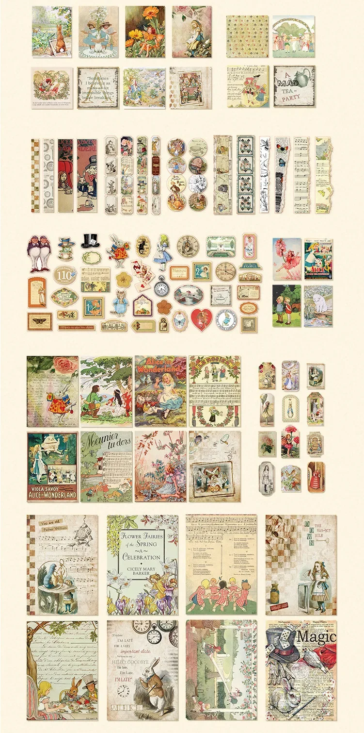 56 шт. DIY Ручная роспись цветок сказка бабочка тема фон крафт бумага набор бирок