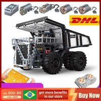 mould king 13170 moc technical the t284 mining excavator dump truck model motor car building blocks bricks kids diy toys gifts