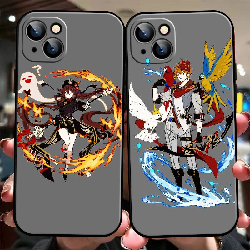 

Genshin Impact Project Game Phone Case For iPhone 11 13 12 Pro Max 12 13 Mini X XS XR MAX 5 6 7 8 Plus Silicone Cover Coque