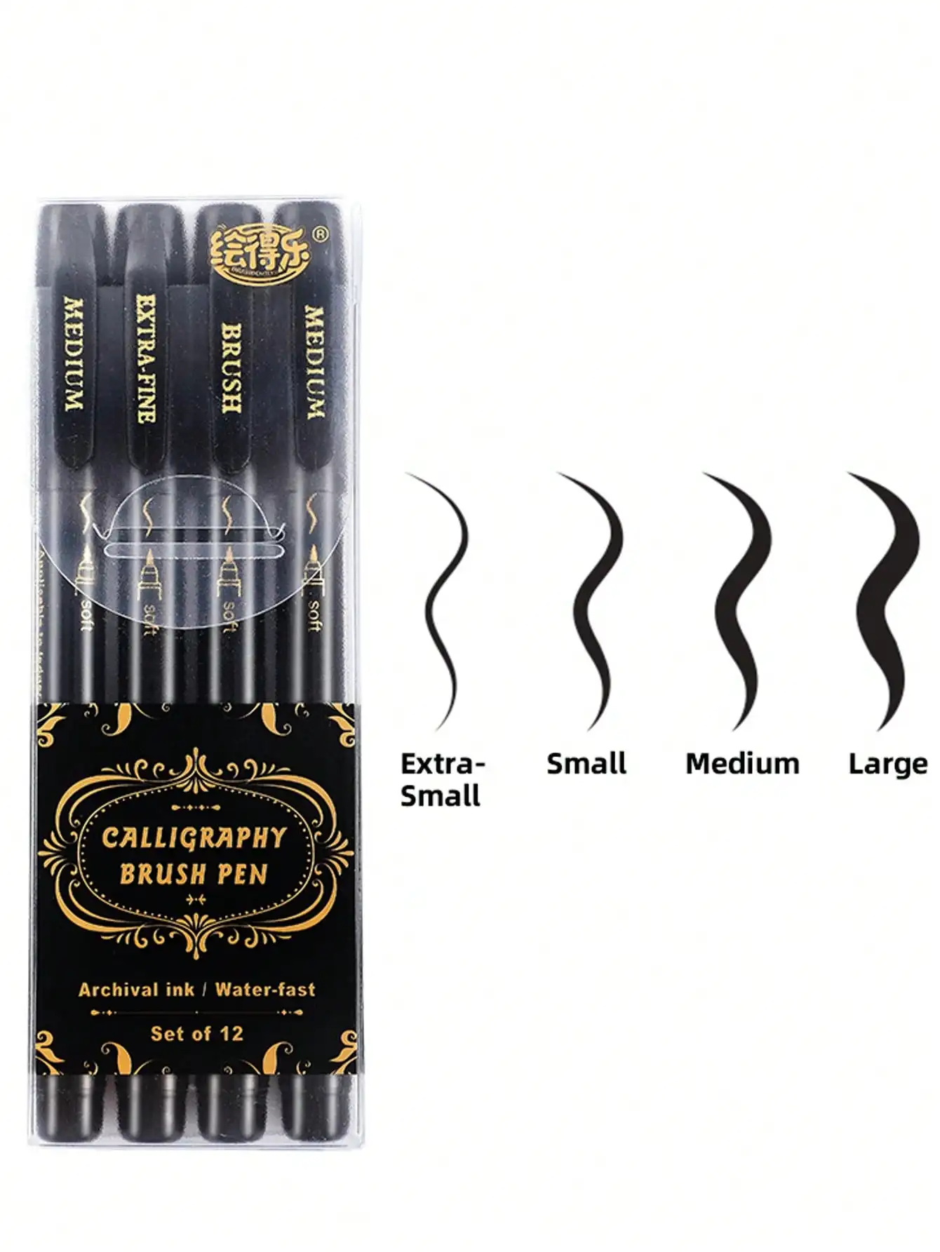 

Черные Кистевые Маркеры Для Каллиграфии, Художественные Принадлежности Для Рукоделия, Офисные И Школьные Аксессуары Для Письма
